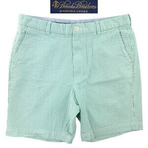 Brooks Brothers Seersucker Bermuda Shorts Cotton Striped Men's 34 Waist